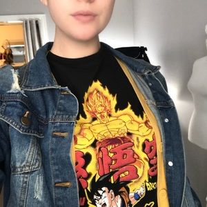 dragon ball z anime goku black t shirt size medium